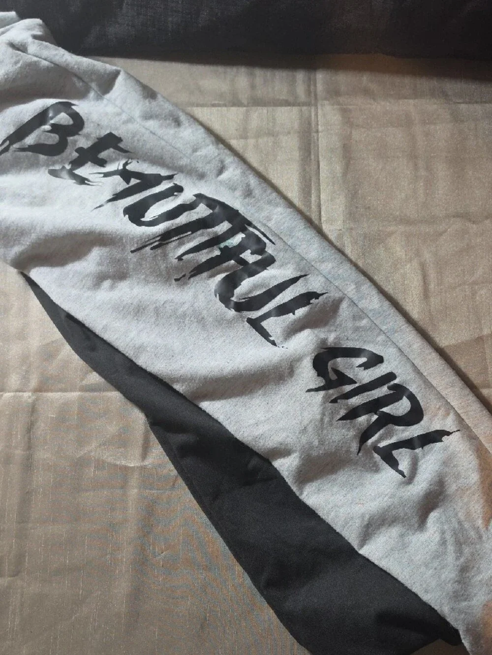 Kids Black and Gray Butterfly Active Sweat Outfits